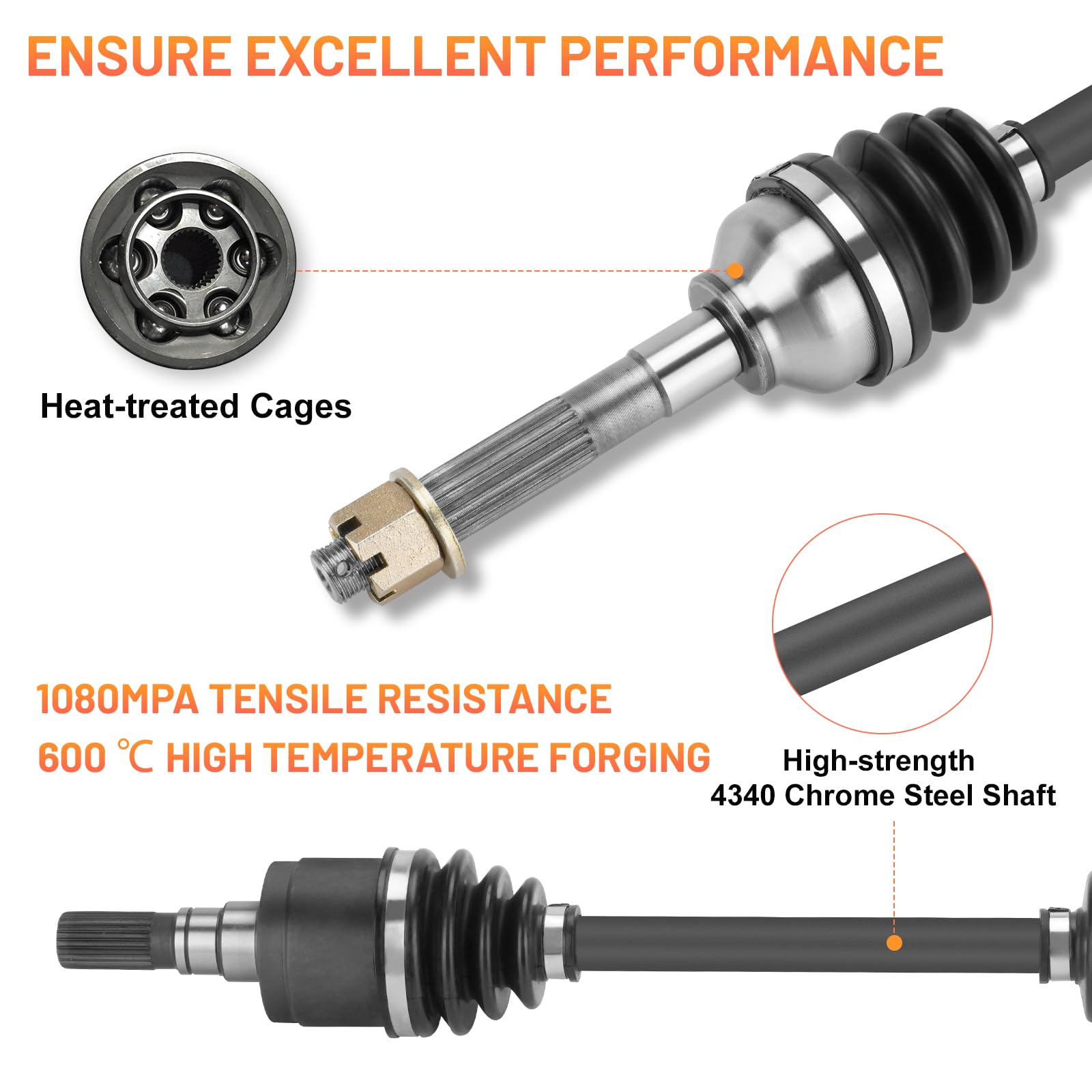 Amazon.com: Front CV Axle Shaft for Kubota RTV900 4x4 2004-2007